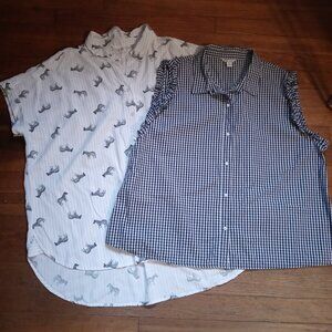 (2PK BUNDLE) JANE AND DELANCEY&CATO short sleeve summer top (XL)